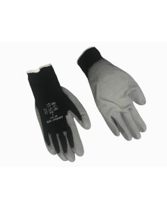 Seattle Glove BP15PU 15 G black nylon liner and Grey polyurethane coated Gloves (Sold by the dozen)