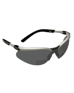 3M BX Reader Protective Eyewear Gray Lens, Silver Frame