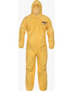 Lakeland C1S428Y ChemMax 1 Serged Seam Coverall - Attached Hood, elastic Wrists and Ankles