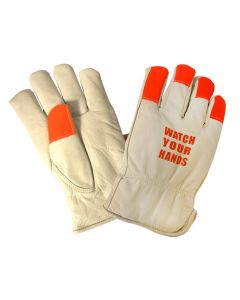 Cordova 8255WYH Thinsulate Lined Hivis Watch Your Hands Grain Cowhide Leather Glove