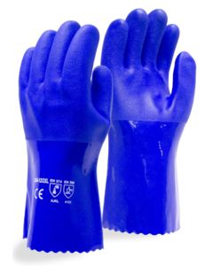 Seattle Glove DB84-12 Blue PVC Cotton Lining 12" Glove