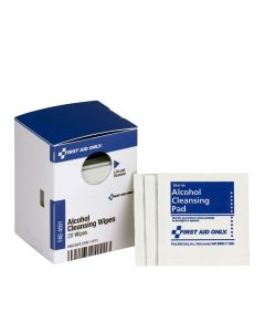 First Aid Only FAE-4001 SmartCompliance Refill Alcohol Wipes, 20 Per Box