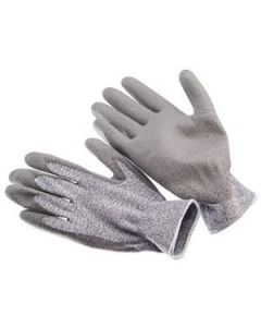 Seattle Glove GDYP4 Cut Resistant Knit, Grey PU Palm Coated Gloves, Cut Level A3