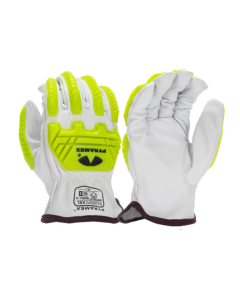 Pyramex GL3007CKB Premium Goatskin Leather Driver HPPE A6 Cut Level 2 Impact Gloves