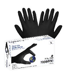 Global 705BPFE Nitrile Industrial Grade Powder Free 3.5mil Textured Gloves