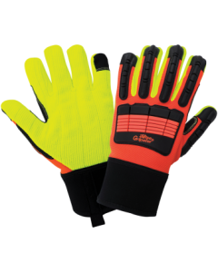 Global SG9954 Vise Gripster Hivis A2 Cut Cotton Impact Gloves