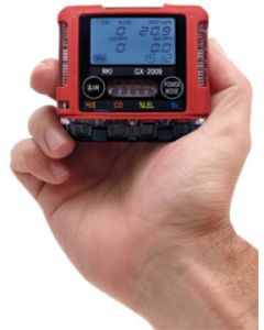 RKI GX-2009 72-0314RKA Portable Multi Gas Detector Monitor  12 VDC Charger and Vehicle Plug