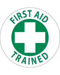 National Marker HH73 "First Aid Trained" Hard Hat Emblem Stickers
