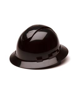 Pyramex HP54111V Ridgeline Full Brim Black Hard Hat 4-Point Suspension
