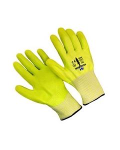 Seattle Glove HV  HPPE Hi-Vi green cut 5 foam nitrile glove Glove (Sold by the dozen)