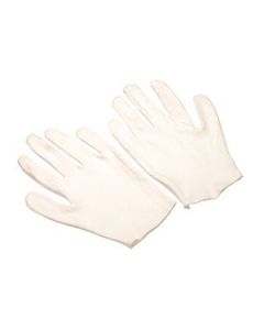 Seattle Glove I4820 Heavy Weight Cotton Lisle Gloves, Bleached White, Hemmed Edge, Men’s (Sold by the dozen)