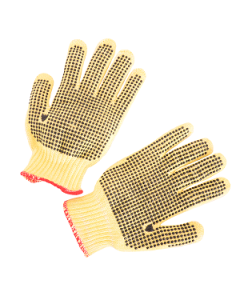 Seattle Glove KC24D Kevlar/Cotton blend string knit Gloves, regular weight, one side dots (Sold by the dozen)