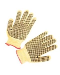 Seattle Glove KC24DD Kevlar/Cotton blend string knit Gloves, regular weight, two sides dots (Sold by the dozen)