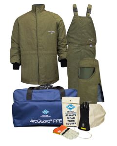 NSA KIT4SCLT40NG 40 Cal Arcguard Revolite Arc Flash Kit with Short Coat & Bib Overall (No Gloves)
