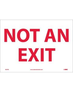 National Marker M27 "NOT AN EXIT" Sign