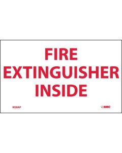 National Marker M28 "FIRE EXTINGUISHER INSIDE" Label