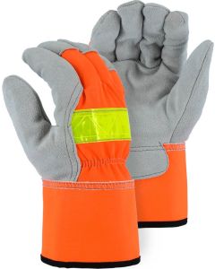 Majestic 1954T Winter Thinsulate Lined Split Cowhide Leather HiVis Glove
