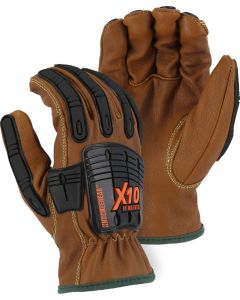 Majestic 21285WR Cutless Goatskin Leather Cut, Oil, ARC & Water Resistant Impact Glove