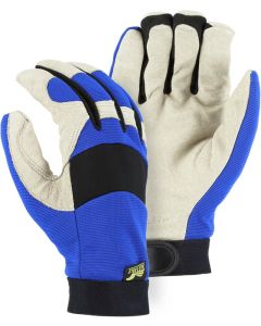 Majestic 2152TW Blue Winter Lined Bald Eagle Mechanic Pigskin Waterproof Glove