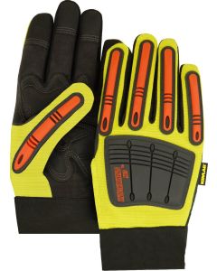 Majestic HiVis Yellow X10 Knucklehead Impact Gloves 21242HY
