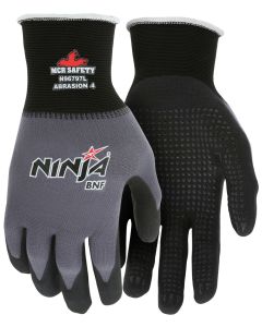 MCR N96797 Memphis Ninja BNF 15 Gauge Nylon Glove w/ Breathable Nitrile Foam Palm Dots 