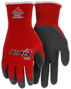 MCR N9680 Memphis Ninja Flex 15 Gauge Red Nylon Glove w/ Latex Palm