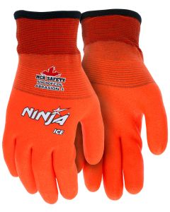 MCR N9690FCO Ninja Ice Insulated Hivis Orange Fully Coated Glove with HPT Palm