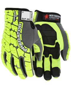 MCR PD2911 Predator A5 Cut Hivis Mechanics Synthetic Leather Impact Glove