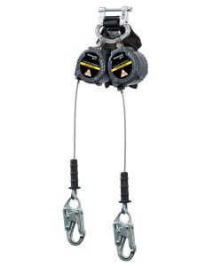 Miller by Honeywell MFLEC2-11/9FT 9' Twin Leg TurboLite Flash Personal Fall Limiter with Aluminum snap Hooks