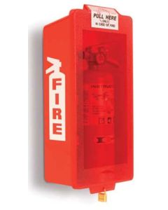 Brooks MJM Mark I Jr. Fire Extinguisher Cabinets Red Cabinet with Red Cover