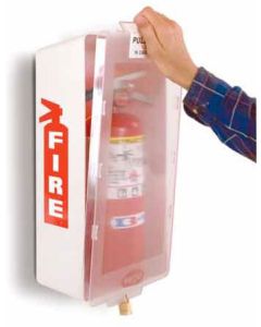 Brooks MJWC Mark I Jr. Fire Extinguisher Cabinets White Cabinet with Clear Cover