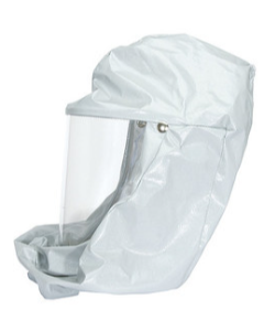 North by Honeywell PA141 Coated, bibbed, Tychem QC hood with collar and adjustable headgear (universal size)