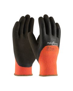 PIP 41-1475 Hivis Orange PowerGrab Thermo Acrylic Terry Glove Latex MicroFinish Grip