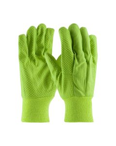 PIP HiVis Cotton Canvas Gloves with PVC Dots 91-910PDL