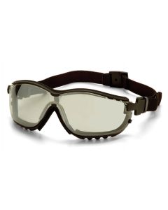 Pyramex GB1880ST V2G Indoor/Outdoor Mirror H2X Anti-Fog Lens with Black Strap/Temples