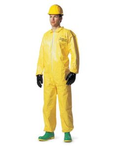 DuPont QC125S Tychem 2000 Disposable Coveralls with Elastic Wrists and Ankles, Collar