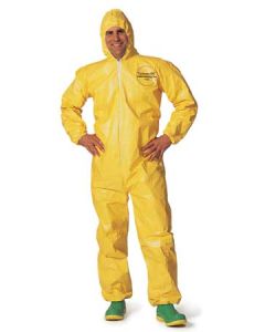 DuPont QC127S Tychem 2000 Disposable Coverall Elastic Wrists and Ankles with Hood