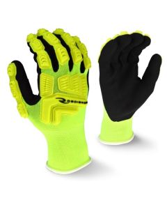 Radians RWG21 Abrasive Resistant Hi Viz Impact Nitrile Glove