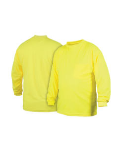 Pyramex RLTS3110NS Non-Rated Hi-Vis Lime Long Sleeve T-Shirt