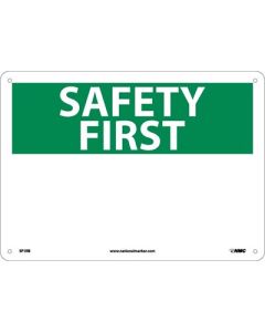 National Marker SF1 "Safety First" Blank Sign