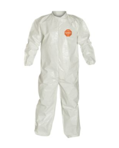 DuPont SL125B Tychem 4000 Disposable Coverall with Collar and Elastic Wrists and Ankles