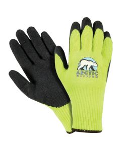 Southern GFBLLPD Arctic Gripper Acrylic Lined Hivis Green Terry Glove Latex Palm