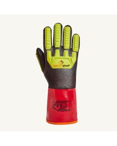 Superior S15KGVNVB Chemstop A4 Hi-Viz Chemical PVC Impact Glove Nitrile Grip