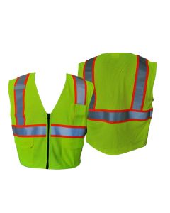 Seattle Glove SV21FR-LZ Class II, Lime NFPA 70E, NFPA 2112 Safety Vest, 3 Pockets, Fire Resistant