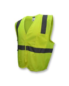 Radians SV2 Hi-Vis Lime Green Hook and Loop Closure Economy Type R Class 2 Solid Safety Vest