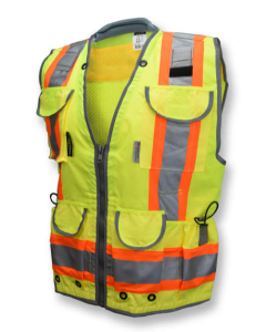 Radians SV55 Hi-Vis Lime Green Class 2 Heavy Woven Mesh Two Tone Engineer Vest