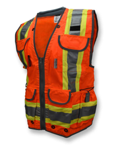 Radians SV55 Hi-Vis Orange Class 2 Heavy Woven Mesh Two Tone Engineer Vest