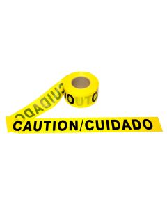 Cordova T20103 Yellow 2.0 mil Barricade Tape CAUTION/CUIDADO