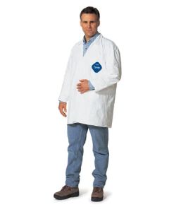 DuPont TY210 Tyvek 400 Frock Labcoat with Collar and Open Wrists