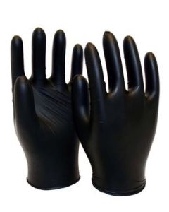 Seattle Glove V900BPF Black nitrile disposable, powdered free, textured Gloves (Sold by the case of 10 boxes)